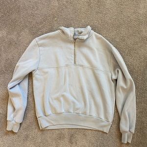 Light blue brandy Melville quarter zip